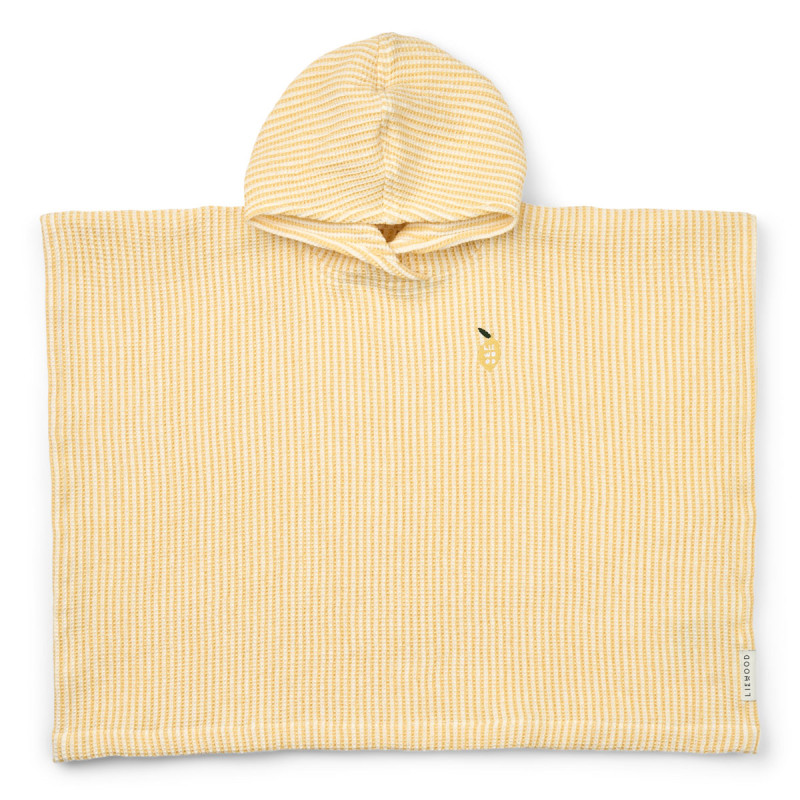 LIEWOOD pončo Paco Embroidery Lemon yellow / creme de la creme