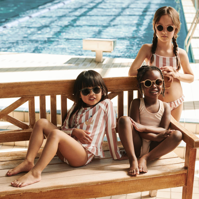 LIEWOOD dvoudílné plavky Belle pruhované Coral blush