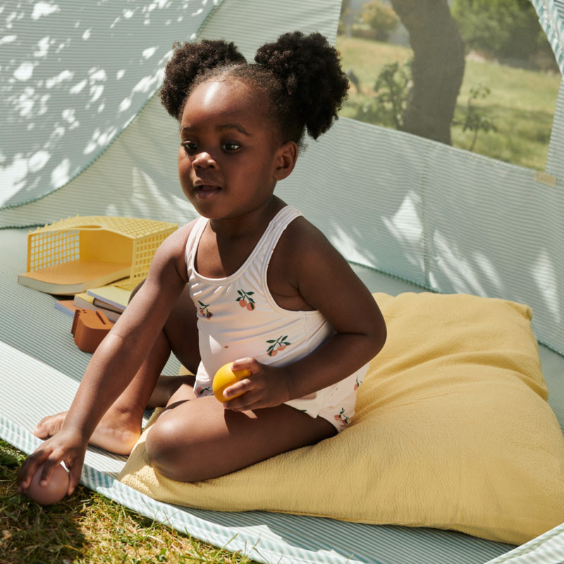 LIEWOOD plavky Amara Baby s potiskem Peach Sea shell