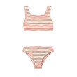 LIEWOOD Bello pruhované bikiny Coral blush