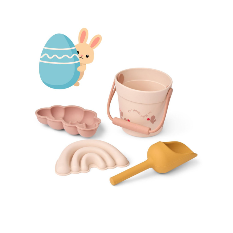 LIEWOOD plážová sada s formičkami a kyblíkem Butterfly / Apple blossom