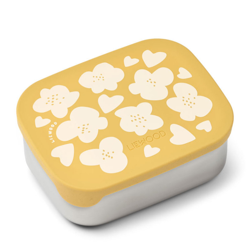 LIEWOOD Svačinový box Arthur Flower / Lemon yellow