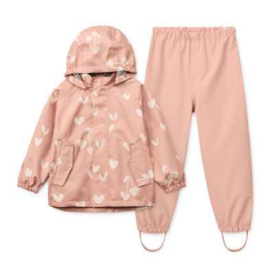 LIEWOOD nepromokavý set Pedia – bunda a kalhoty Sweethearts / Pale tuscany