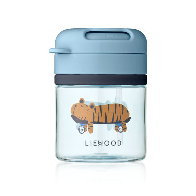 LIEWOOD Pavia tritanový hrnek s brčkem 280 ml Fun / Beach blue