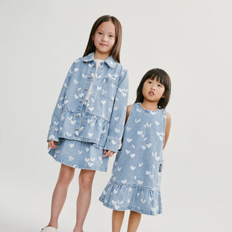 LIEWOOD Džínové šaty Angelica Sweethearts / light blue