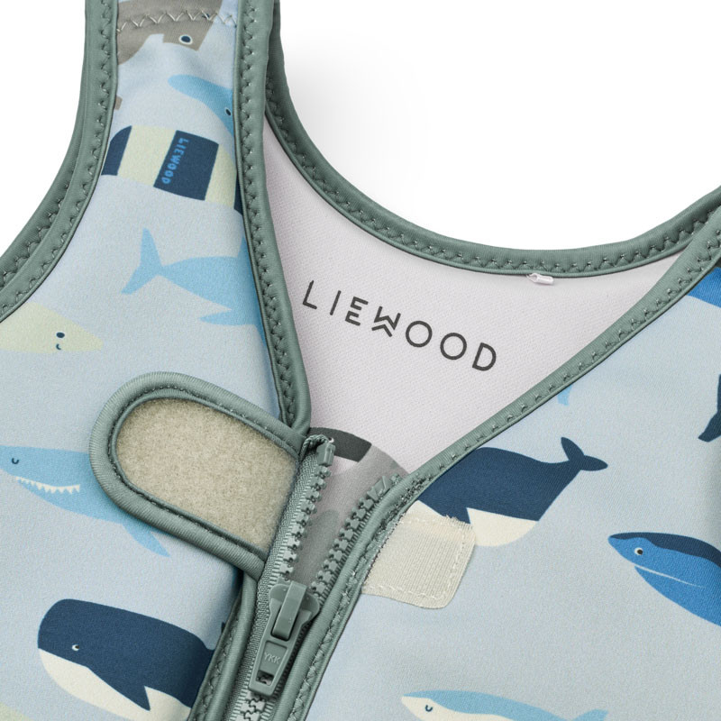 LIEWOOD plovací vesta Dove Shark / Dove blue