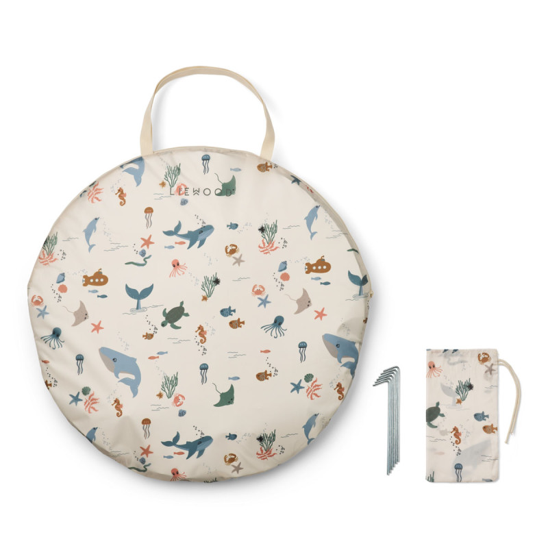 LIEWOOD plážový stan s bazénkem Everett Sea creature / Sandy