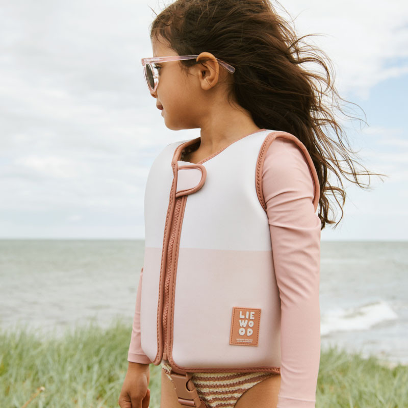 LIEWOOD plavecká vesta s rukávy Dove Tuscany rose multi mix