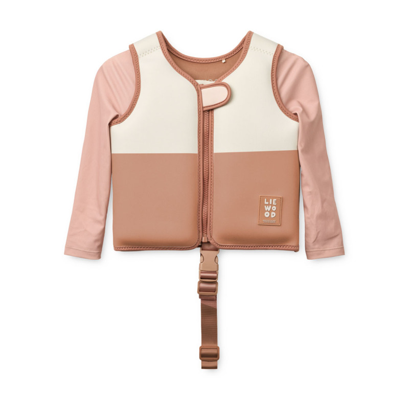 LIEWOOD plavecká vesta s rukávy Dove Tuscany rose multi mix