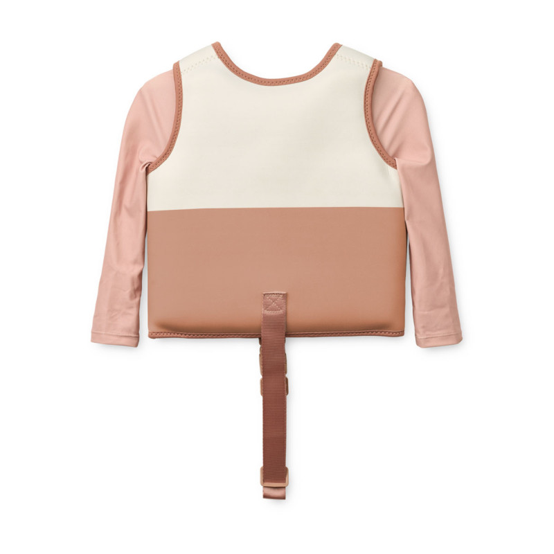 LIEWOOD plavecká vesta s rukávy Dove Tuscany rose multi mix