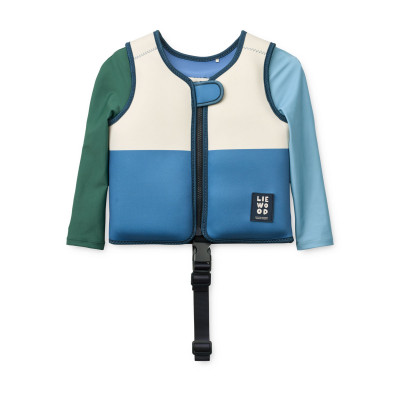 LIEWOOD plavecká vesta s rukávy Dove Riverside multi mix