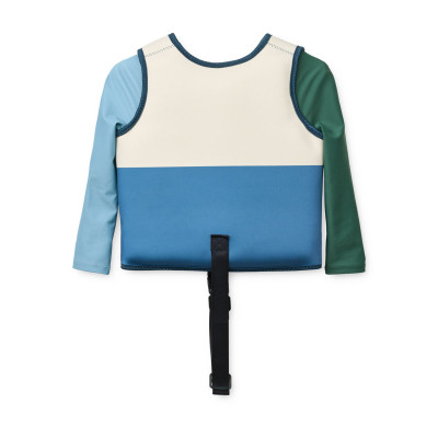 LIEWOOD plavecká vesta s rukávy Dove Riverside multi mix