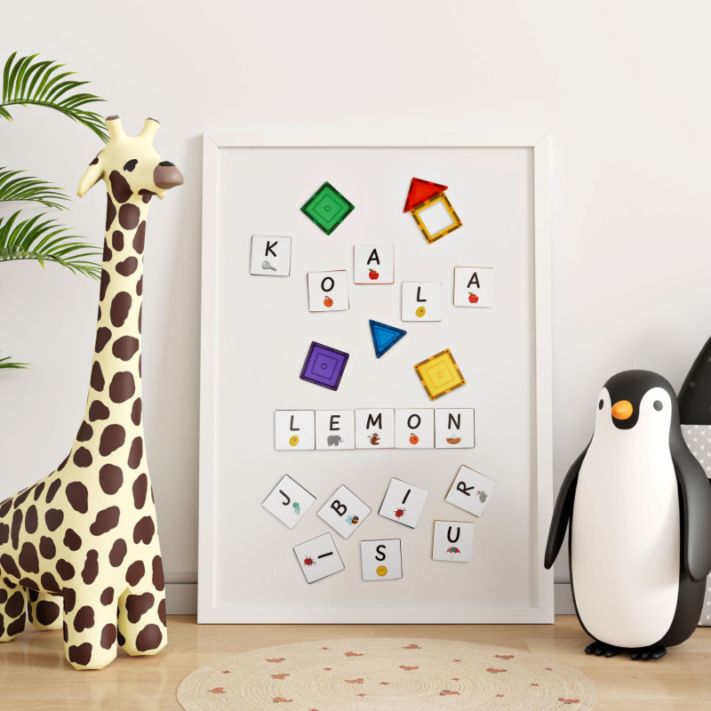 Magnetické kartičky velká písmena 40 ks