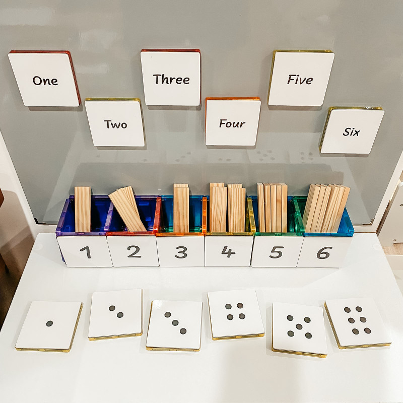 Magnetické kartičky čísla a počítání 40 ks