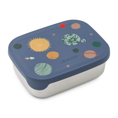 LIEWOOD Svačinový box Arthur Universe / Classic navy