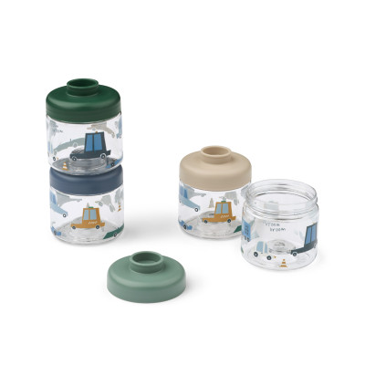 LIEWOOD Dominique tritanové dózy na jídlo 100 ml 4 ks Cars / Sandy