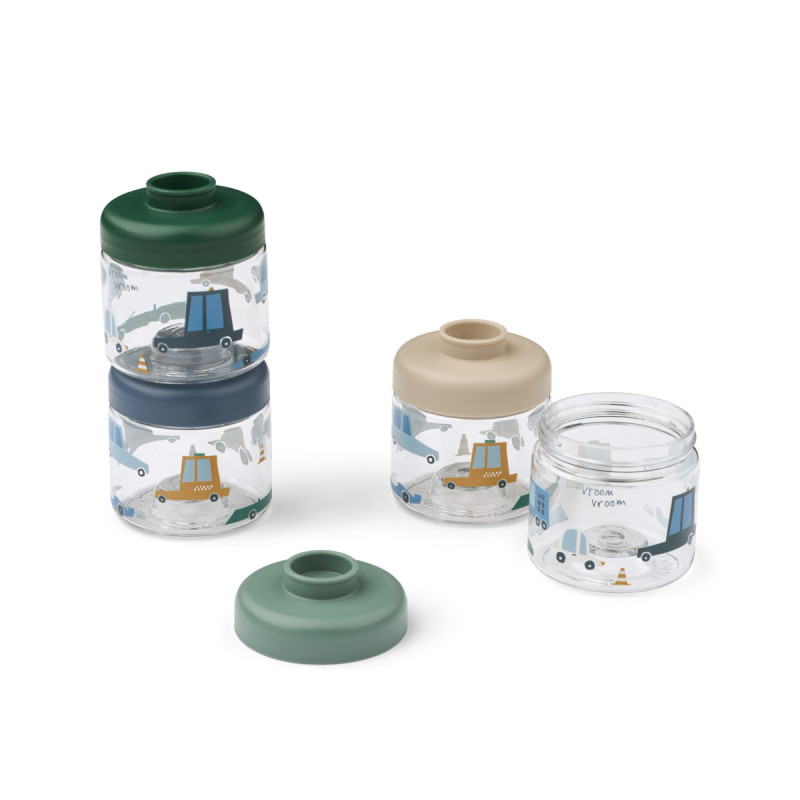 LIEWOOD Dominique tritanové dózy na jídlo 100 ml 4 ks Cars / Sandy