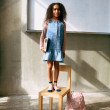 LIEWOOD Sybilla džínové šaty Cherry heart sandy / Denim