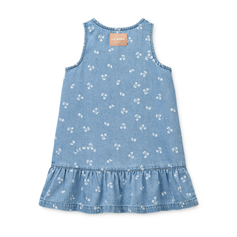 LIEWOOD Sybilla džínové šaty Cherry heart sandy / Denim