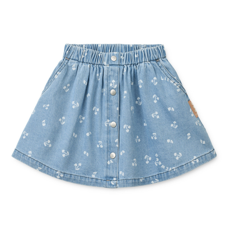 LIEWOOD Dětská džínová sukně Rio Cherry heart sandy / Denim