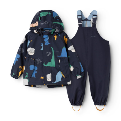 LIEWOOD nepromokavá souprava Manu Dino roar / Classic navy