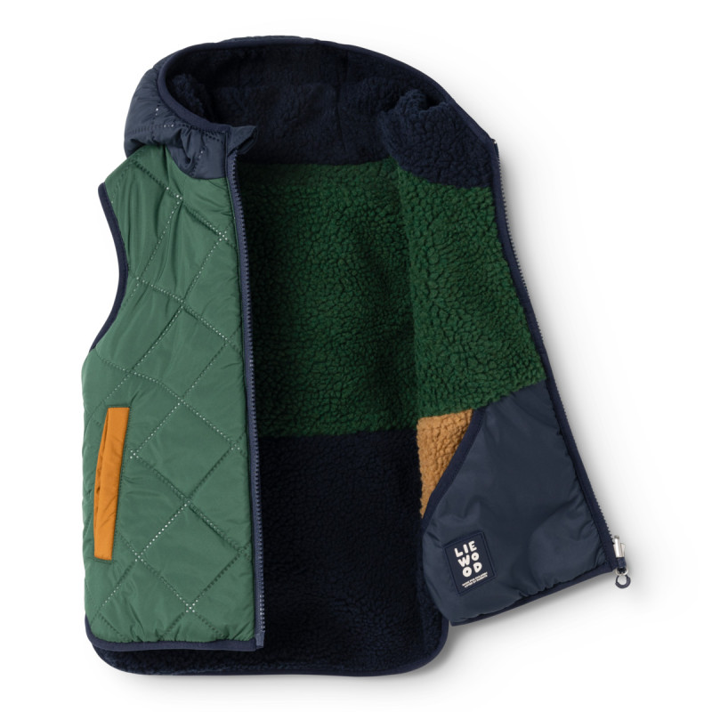 LIEWOOD dětská oboustranná vesta Diana Classic navy mix
