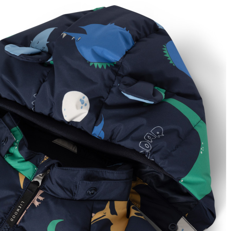 LIEWOOD Polle péřová bunda Dino roar / Classic navy