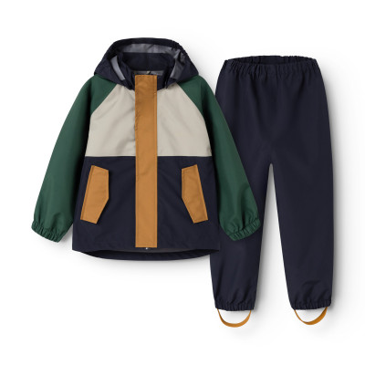LIEWOOD nepromokavý set Pedia – bunda a kalhoty Garden green multi mix