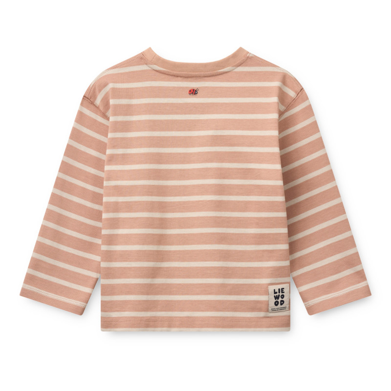 LIEWOOD TYLER pruhované tričko s dlouhým rukávem Pale Tuscany / Sandy Stripe