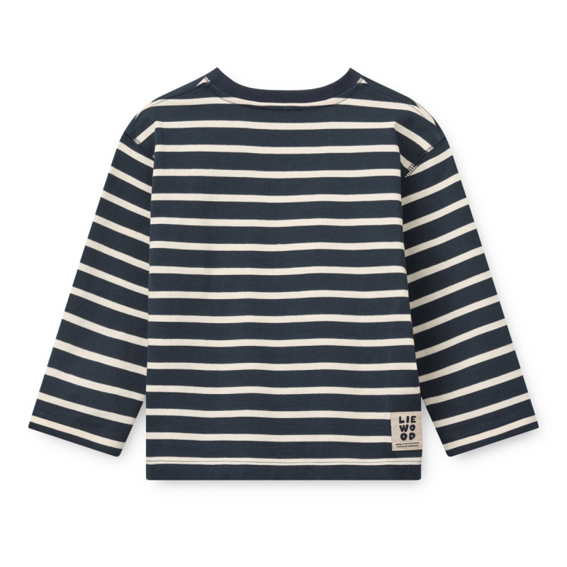 LIEWOOD TYLER pruhované tričko s dlouhým rukávem Classic Navy / creme de la creme