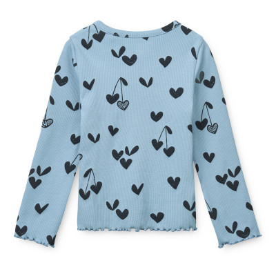 LIEWOOD NIEVE žebrované tričko s dlouhým rukávem Sweethearts / Beach blue