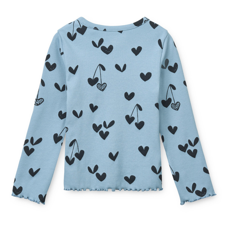 LIEWOOD NIEVE žebrované tričko s dlouhým rukávem Sweethearts / Beach blue
