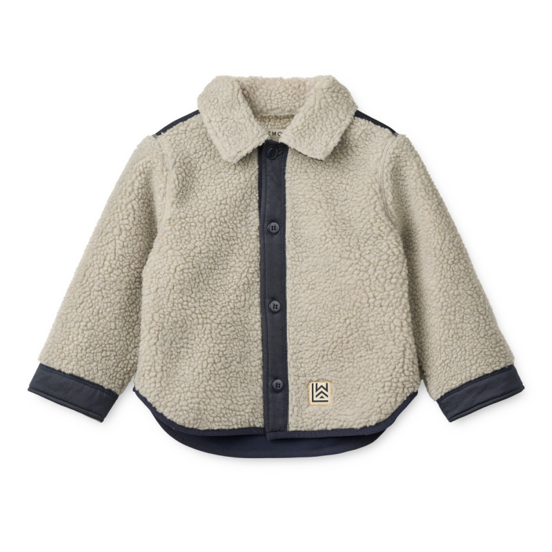 LIEWOOD ELIAN dětská fleecová košile Mist / Classic navy
