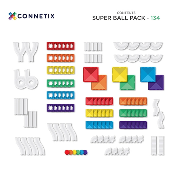 Magnetická stavebnice CONNETIX® Super Ball Run Pack 134 ks Magnetická stavebnice CONNETIX® Super Ball Run Pack 134 ks
