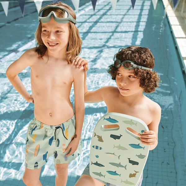 LIEWOOD Duke plavecké šortky Boards / Light peppermint